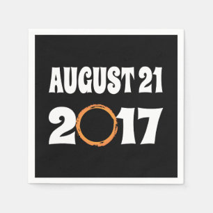 Serviette En Papier Éclipse solaire totale le 21 août 2017