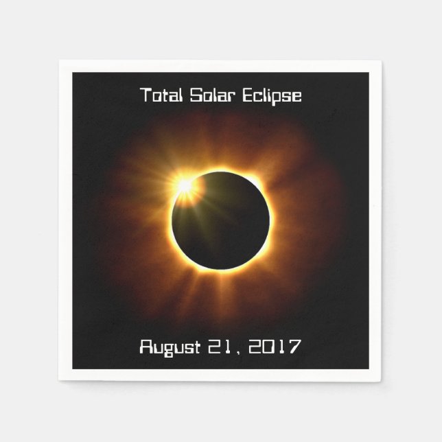 Serviette En Papier Éclipse solaire totale - serviettes (Devant)