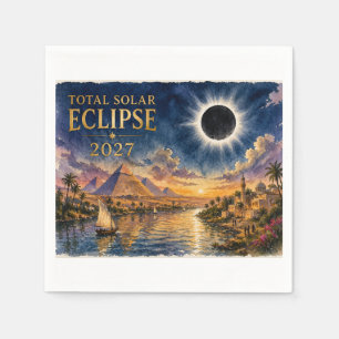 Serviette En Papier Éclipse totale de Soleil 2027 Égypte