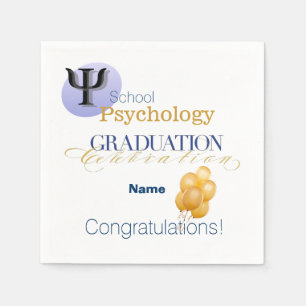 Serviette En Papier École customisée Psychologie Graduation serviettes