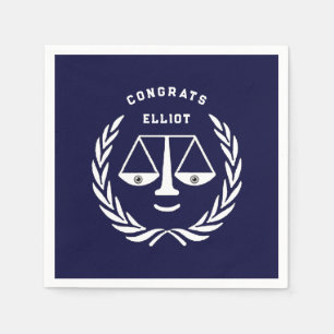 Serviette En Papier École de droit Bleu de la Marine