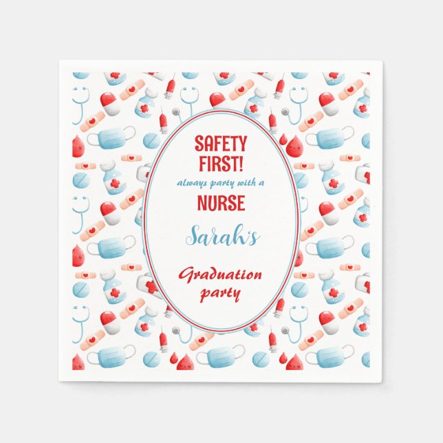 Serviette En Papier École de soins infirmiers Médicale (Devant)