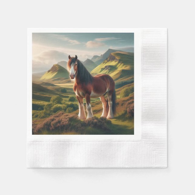 Serviette En Papier Écosse Highlands Clydesdale (Devant)