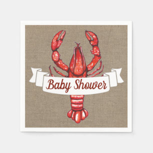 Serviette En Papier Écrevisses de Cajun et baby shower de toile de