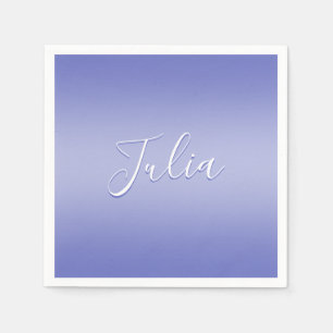Serviette En Papier Écriture cursive éditable Violet blanc et violet