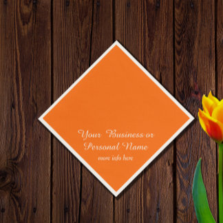 Serviette En Papier écriture élégante néon orange
