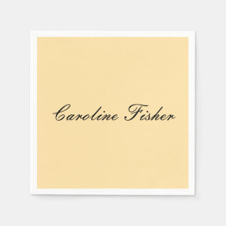 Serviette En Papier Écriture Manuelle Classique Simple Beige