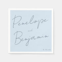 Écriture Manuscrite Moderne Douce Bleue Élégante M