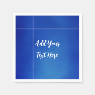Serviette En Papier Écriture professionnelle ajouter du texte bleu mod