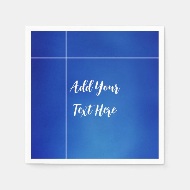 Serviette En Papier Écriture professionnelle ajouter du texte bleu mod (Devant)