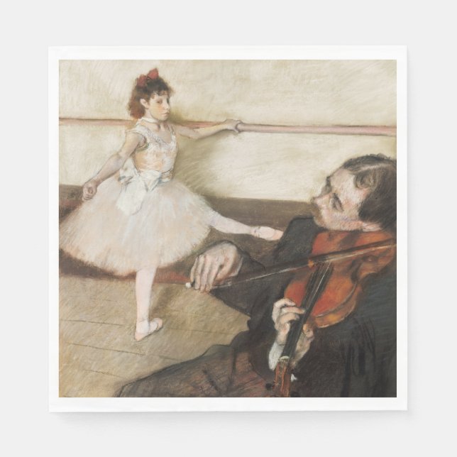 Serviette En Papier Edgar Degas Cours de danse. impressionniste vintag (Devant)