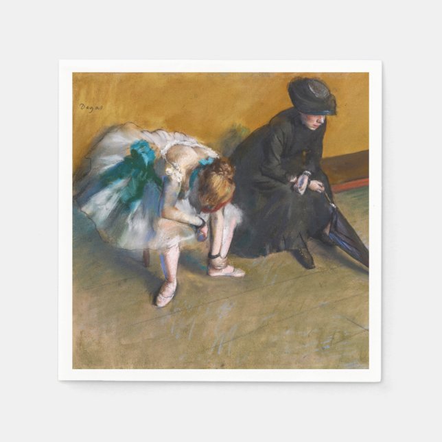 Serviette En Papier Edgar Degas - En attente (Devant)