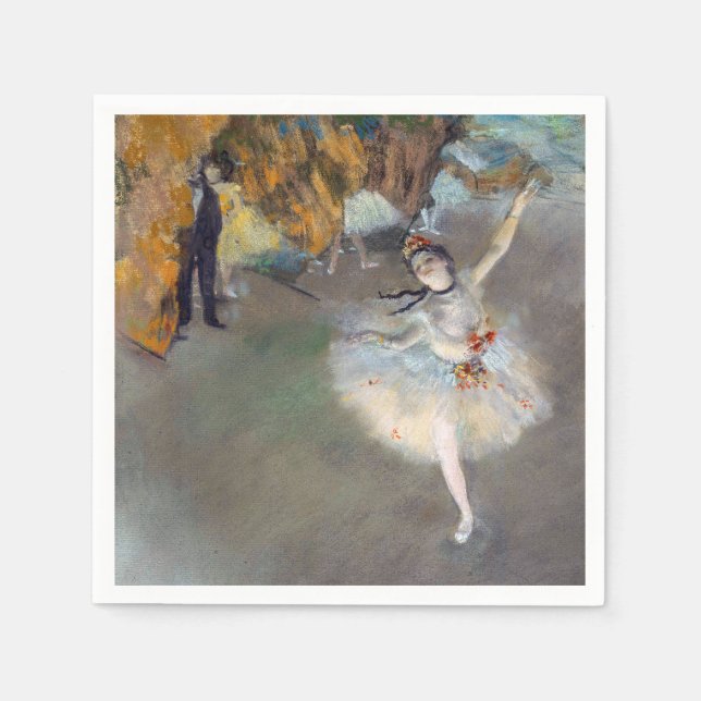 Serviette En Papier Edgar Degas - L'Étoile / Danseur sur scène (Devant)