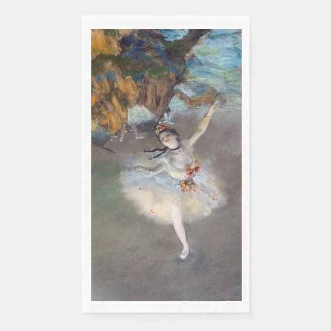 Serviette En Papier Edgar Degas - L'Étoile / Danseur sur scène (Devant)