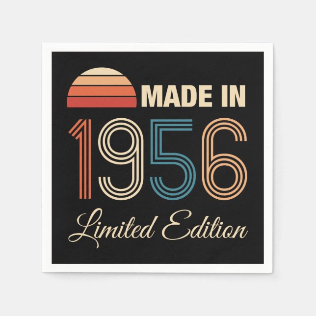 Serviette En Papier Édition limitée 1956 pour 70e anniversaire (Devant)