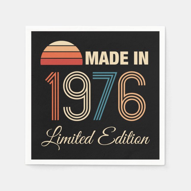 Serviette En Papier Édition limitée 50e anniversaire 1976 (Devant)