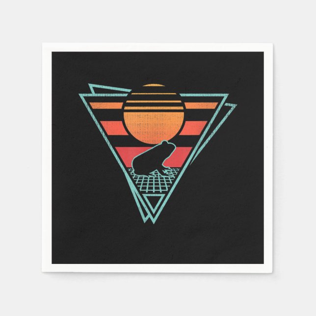 Serviette En Papier EDM Synthwave Venin Frog 80 (Devant)