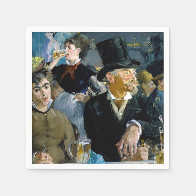 Serviette En Papier Edouard Manet - Au Café (Devant)