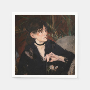 Serviette En Papier Edouard Manet - Berthe Morisot avec un éventail 18