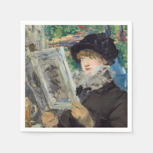 Serviette En Papier Edouard Manet - Femme lisant