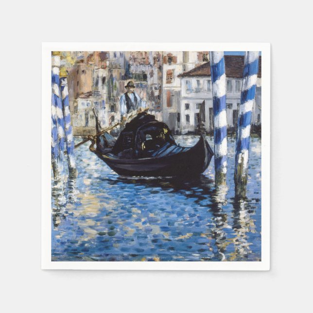 Serviette En Papier Edouard Manet - Grand Canal, Venise (Devant)