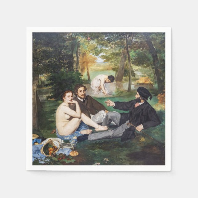 Serviette En Papier Edouard Manet - Le déjeuner sur l'herbe (Devant)