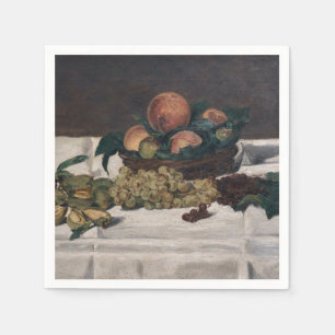 Serviette En Papier Edouard Manet - Nature morte, fruits sur une table