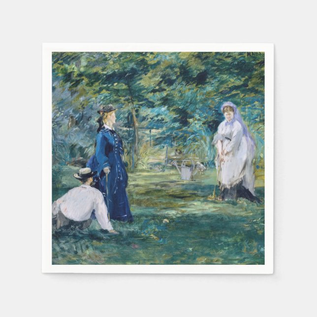 Serviette En Papier Edouard Manet - Une partie de croquet (Devant)