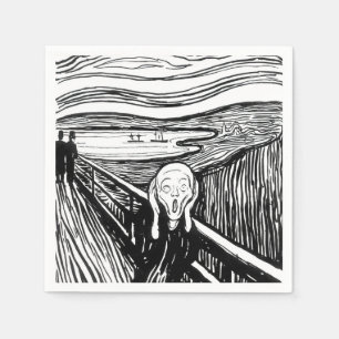 Serviette En Papier Edvard Munch - La lithographie de cri