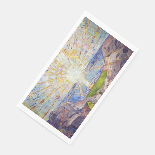 Serviette En Papier Edvard Munch - Le Soleil 1911 (Coin)