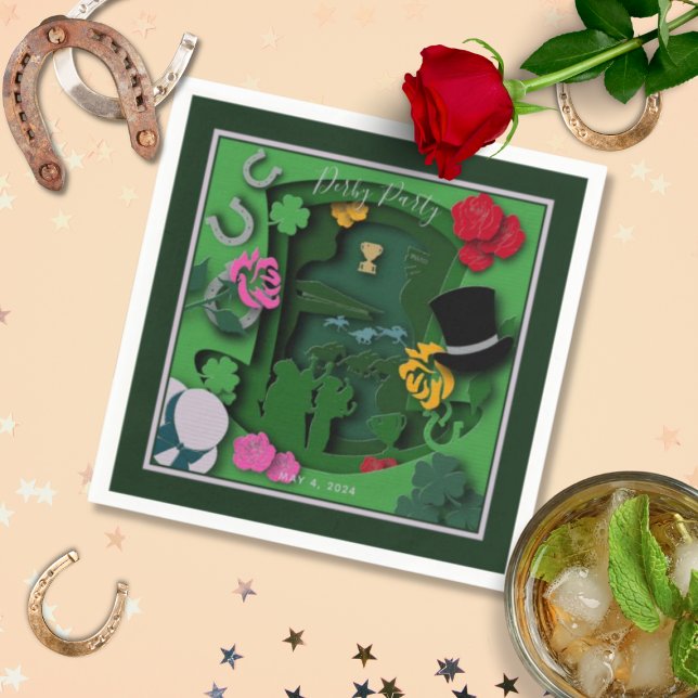 Serviette En Papier Effet de découpe du papier Derby Party (Créateur téléchargé)