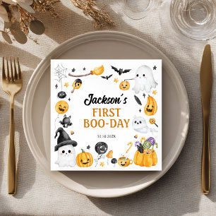 Serviette En Papier Éffrayant Cute Halloween Fantôme Anniversaire