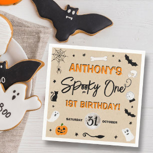 Serviette En Papier ÉFFRAYANT ! Fête du 1er anniversaire d'Halloween