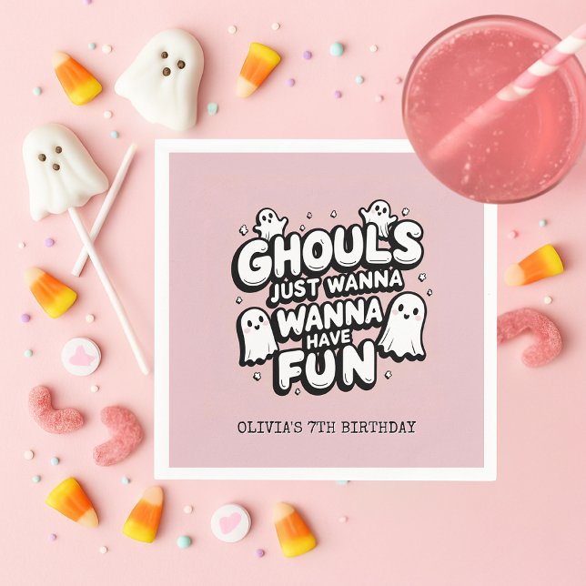 Serviette En Papier Éffrayant Ghost Halloween Anniversaire (Créateur téléchargé)