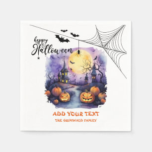 Serviette En Papier Éffrayant Halloween papier maison serviettes perso