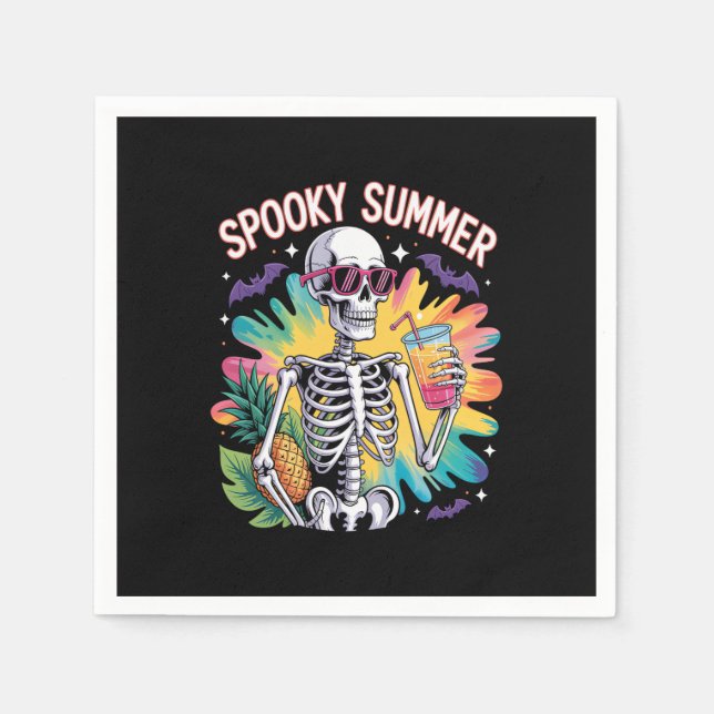 Serviette En Papier Éffrayant Summer Beach Vacances (Devant)