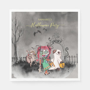 Serviette En Papier Éffrayant Trick n Traitements Halloween