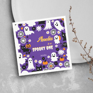 Serviette En Papier Éffrayant un anniversaire d'Halloween super margue