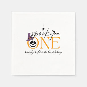 Serviette En Papier Éffrayant Un Halloween 1er anniversaire