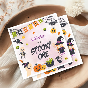 Serviette En Papier Éffrayant un mignon Halloween Fantôme 1er annivers