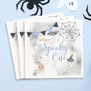 Serviette En Papier Éffrayant Une Mignonne Halloween Ghost 1ère fête d