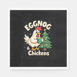 Serviette En Papier Eggnog & Poulets