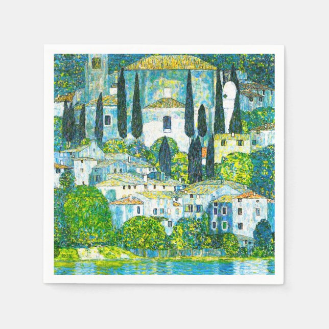 Serviette En Papier Église à Cassone Gustav Klimt (Devant)