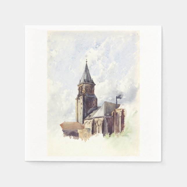 Serviette En Papier Église Saint-Germain-des-Prés Paris (Devant)