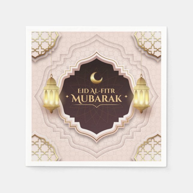 Serviette En Papier Eid Al-Fitr Mubarak (Devant)