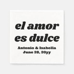 Serviette En Papier El amor es dulce mariage service d'accueil papier