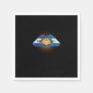 Serviette En Papier El Salvador Et Nicaragua Mains Cardiaques