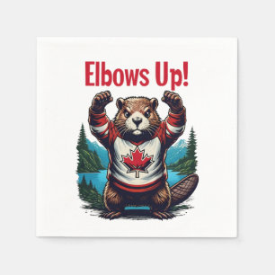 Serviette En Papier Elbows Up Canada