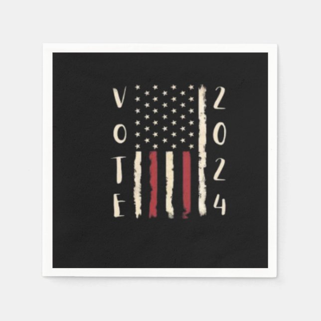 Serviette En Papier Election 2024 - Exercez votre droit de vote (Devant)