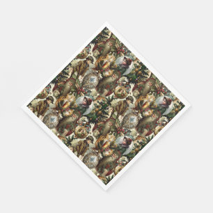 Serviette En Papier Élégance de Noël victorien 